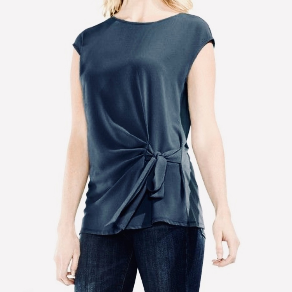 EUC- Vince Camuto ‘Essentials’ Side-Tie Sleeveless Blouse